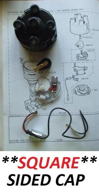 DISTRIBUTOR CAP POINTS ROTOR ARM CONDENSER (Morris Marina & Ital) (1300 & 1800 Only) (**From 1973- 84**) 